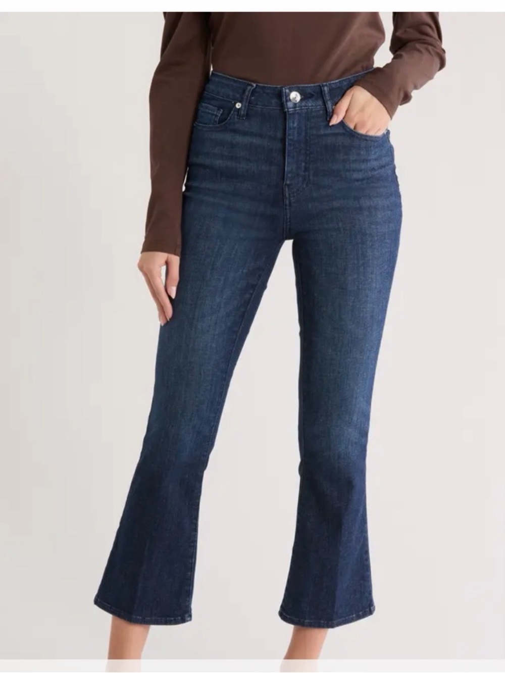 Frame Le Crop Mini Boot Denim Dark Blue Flare Jeans
